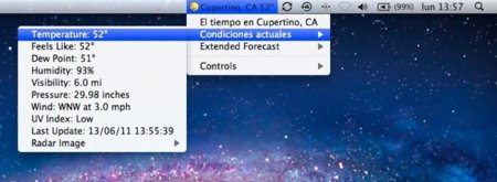Meteorologist, el tiempo desde la barra de menú