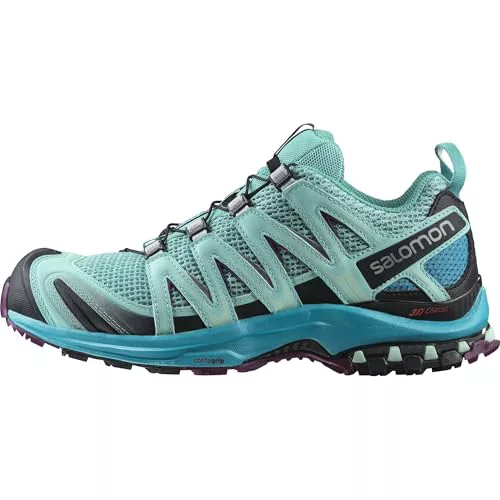 SALOMON Xa Pro 3d, Zapatos de trail running Mujer, Blue Curacao Bluebird Dark Purple, 38 2/3 EU