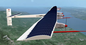 Un avión impulsado con energía solar