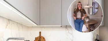 Marga Díaz, creadora de contenido: "Así era el aspecto de mi cocina desde 2021 hasta la actualidad, pero he decidido reformarla sin obras y quitar el vinilo de los muebles"