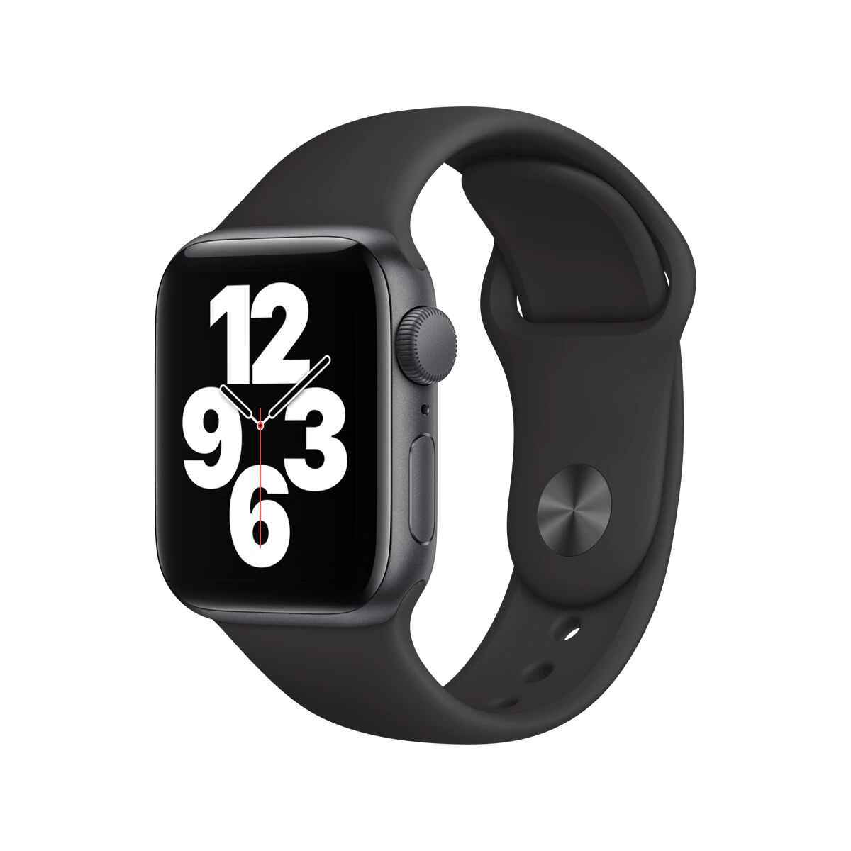 Apple Watch SE GPS, 40 mm Caja de aluminio en gris espacial - Correa deportiva negra talla única