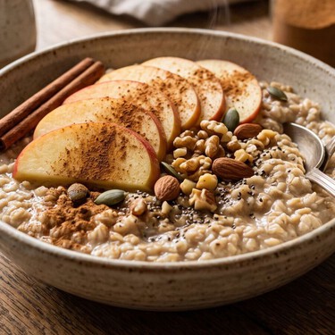 Cómo hacer avena con manzana y canela en 5 minutos: un desayuno rápido, fácil y lleno de sabor 