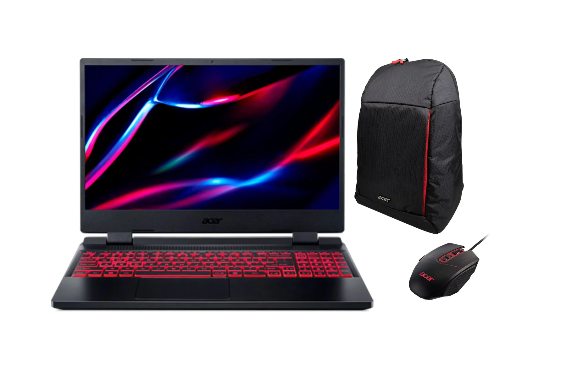 Portátil gaming - Acer AN515-58,15.6" Full HD, Intel® Core™ i5-12500H, 16GB RAM, 1TB SSD, NVIDIA® GeForce RTX™ 3060, W11H, Mochila + Ratón gaming