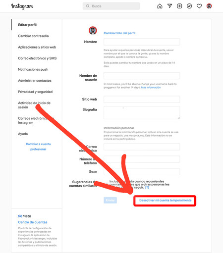 Instagram: así puedes eliminar o desactivar tu cuenta