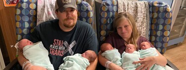 Tenían dos niños y decidieron ir a por la niña, pero llegaron quintillizos concebidos de forma natural