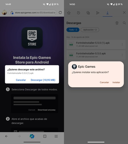 Instalar Epic Games Store Android