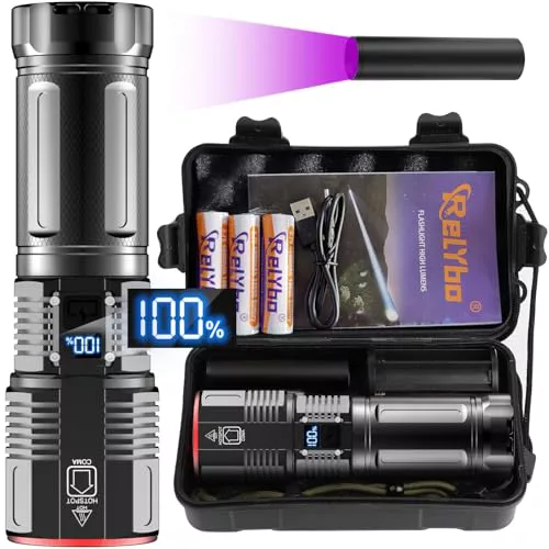 Relybo Linternas LED Alta Potencia 600000 Lúmenes