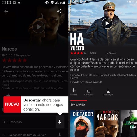 Cómo descargar series o películas en Netflix