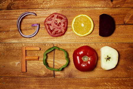 Top View Food Arrangement Wooden Background 1