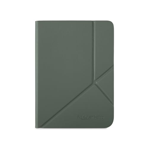 Kobo Clara Colour/BW - Funda para Dormir Color | Cuaderno Verde Niebla | Tecnología Sleep/Wake | Soporte Integrado de 2 vías | Piel Vegano | Compatible con Lector electrónico de Color Kobo Clara