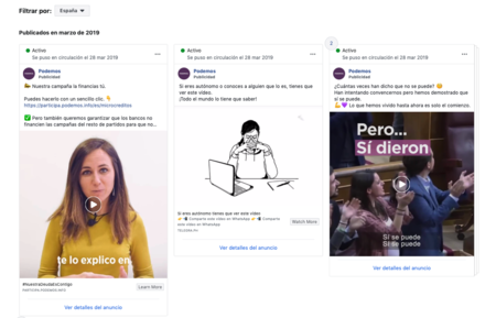 Así funciona 'Biblioteca de Anuncios', la web que Facebook ha lanzado en España para ver quién paga la publicidad política