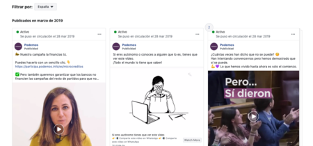 Así funciona 'Biblioteca de Anuncios', la web que Facebook ha lanzado en España para ver quién paga la publicidad política