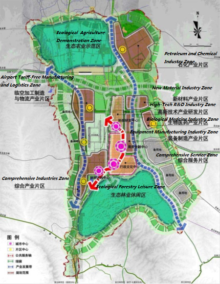 Mapa da Lanzhou New Area
