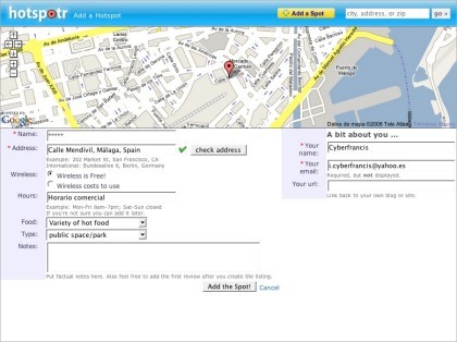 Hotspotr, localizando puntos de acceso wifi a lo largo del mapa