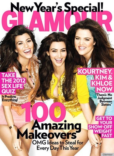 Tres eran tres las hermanas Kardashian en Glamour USA