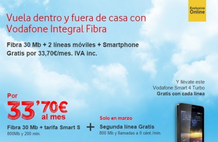 Vodafone se apunta a regalar una segunda línea con smartphone incluido junto al ADSL o fibra
