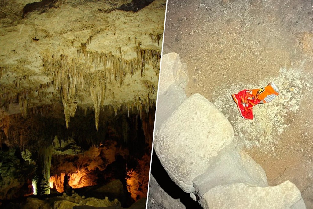 Alguien olvidó una bolsa de cheetos en la cámara de cueva más grande de EEUU. El problema es el caos al ecosistema que viene después 