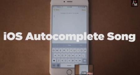 ¿Un iPhone escribiendo una letra de una canción? Con el autocompletado es posible