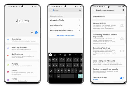 Ajustes Samsung