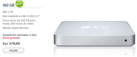 Nuevo AppleTV de 160GB