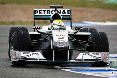 Nico Rosberg el más rápido durante el primer y lluvioso test en el Circuito de Jerez
