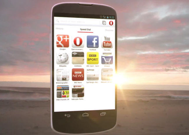 Opera 14 beta para Android con WebKit