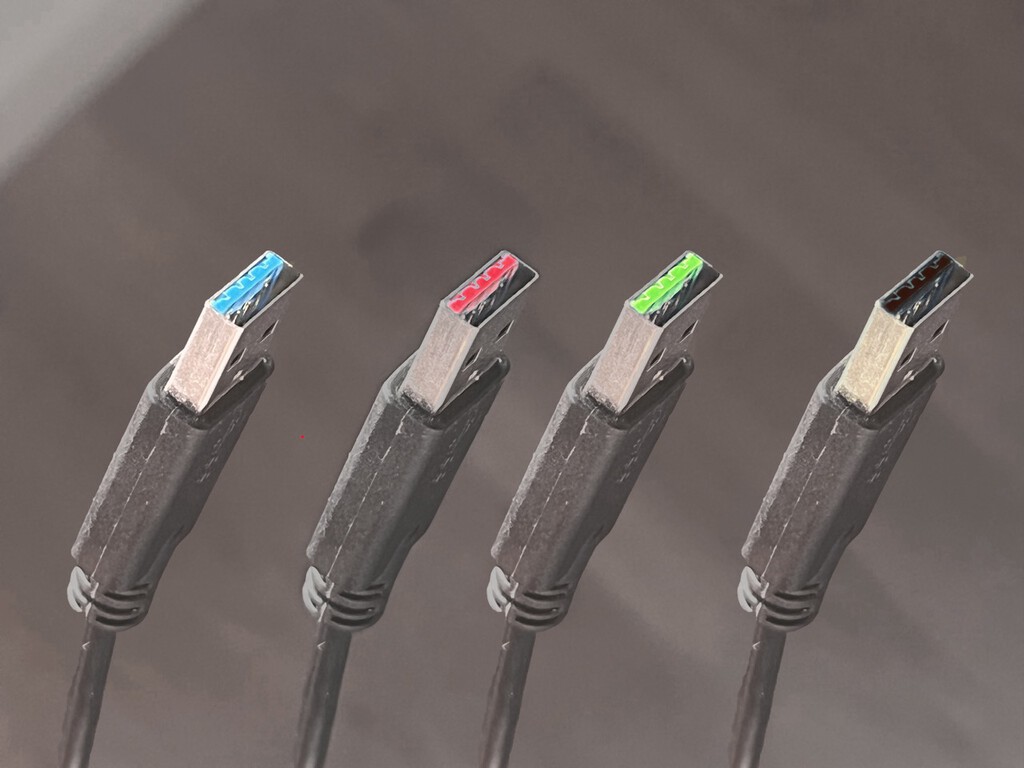 Las conexiones USB, sin secretos. Este es el significado de los colores en las tomas de Smart TV, pendrives, cables...