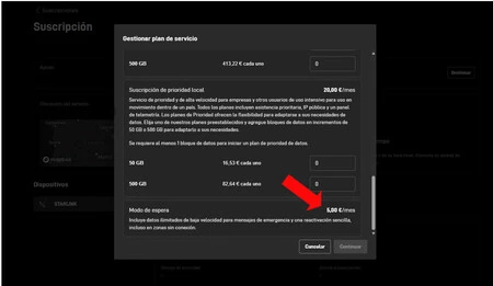 Precio del Modo de espera antes de la subida