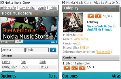 Nokia Music Store en España