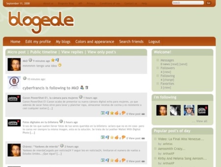 Blogeale, microblogging de bloggers y lectores de blogs
