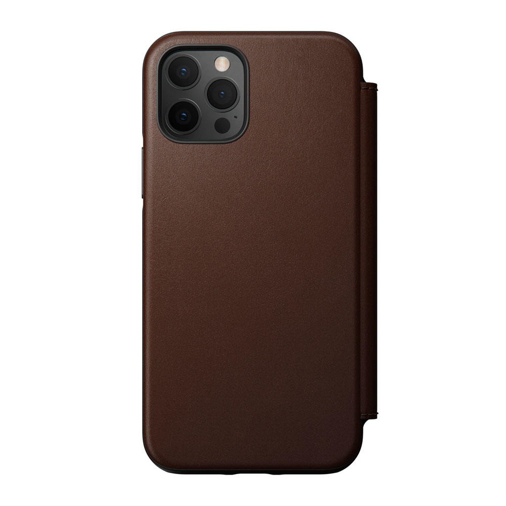 Nomad Rugged Folio Funda iPhone 12 / 12 Pro Piel Marrón