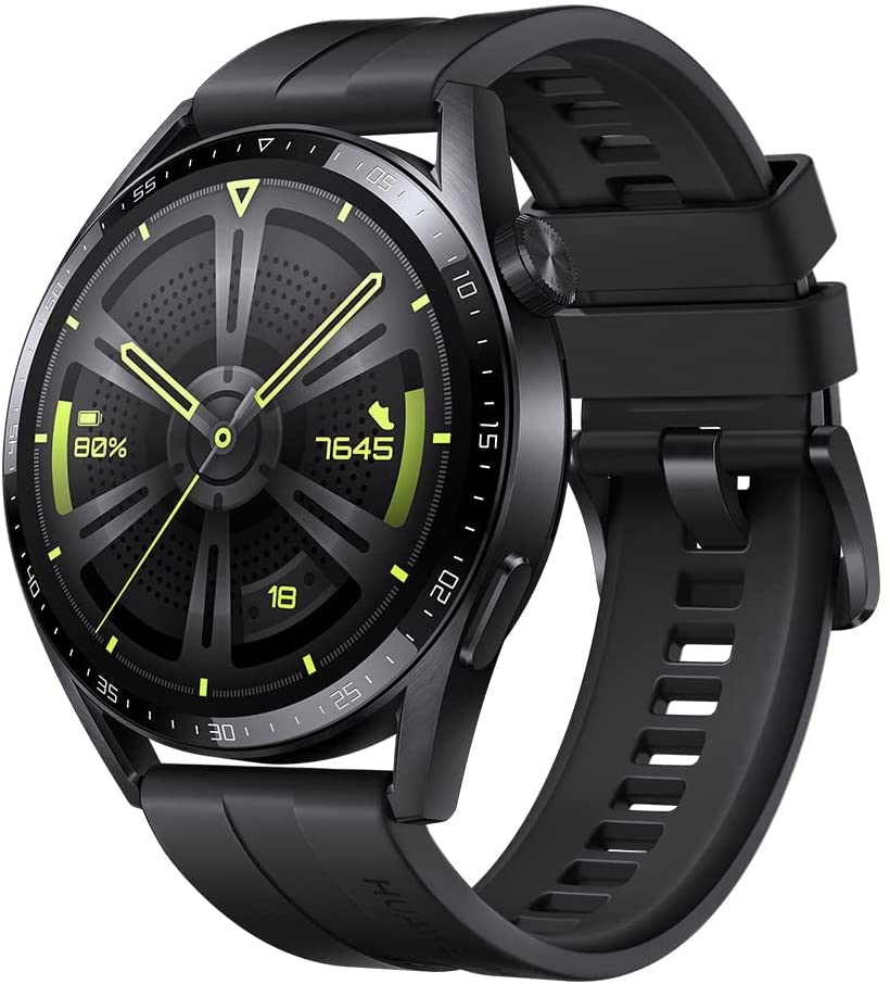 HUAWEI WATCH GT 3, reloj deportivo HUAWEI, reloj con monitorización de SpO 2, reloj con pantalla grande, reloj de entrenamiento, reloj inteligente, Active Black+Adapt C