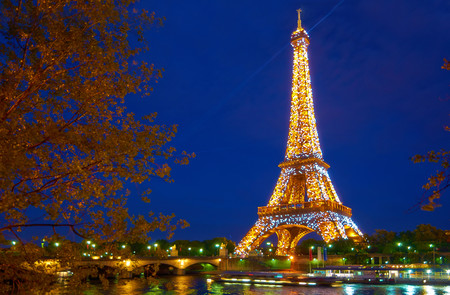 Paris Eiffel Tower During The Sparkling Effect Which Only Lasts Some Seconds