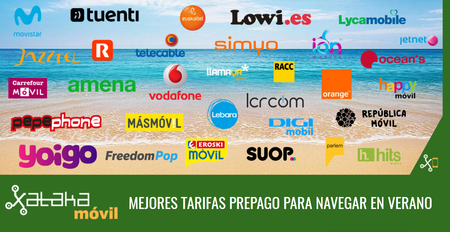 Las mejores tarifas prepago para navegar en verano de 2017 si pasas tus vacaciones en España