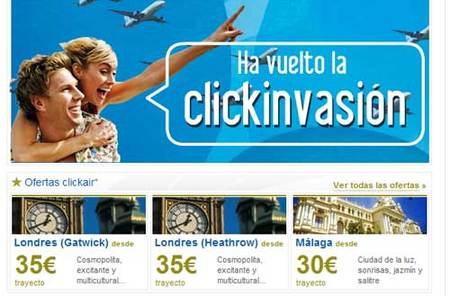 Clickair lanza un millón de plazas de avión en oferta