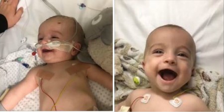 La esperanzadora historia de un bebé que despertó del coma y lo primero que hizo fue sonreír
