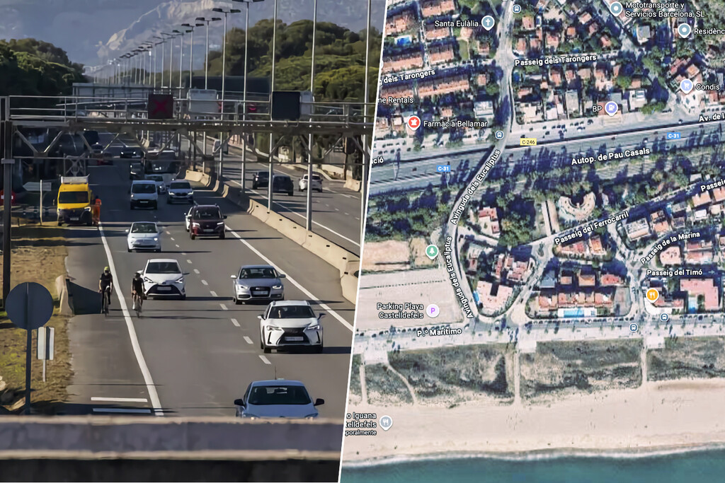 Los vecinos de la carretera C-31 sufren a diario el ruido de los coches. Solución: límites variables por la noche