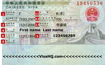 Visado para viajar a China