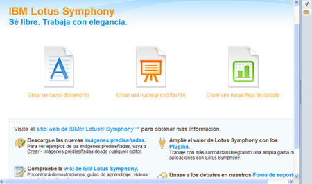 Nueva versión de Lotus Symphony