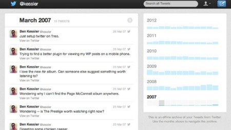 La descarga de todos los tweets publicados empieza a estar disponible para algunos usuarios