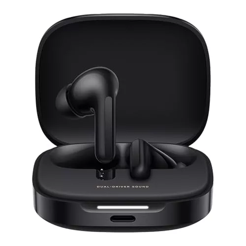 XIAOMI Redmi Buds 6 - Auriculares inalámbrico, cancelación de Ruido, Ligero, 10 Horas de autonomía y 42 Horas con el Estuche de Carga, Bluetooth, Negro (Versión ES)