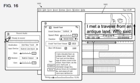 Una patente muestra un posible sistema de Teleprompter para iMovie y Final Cut