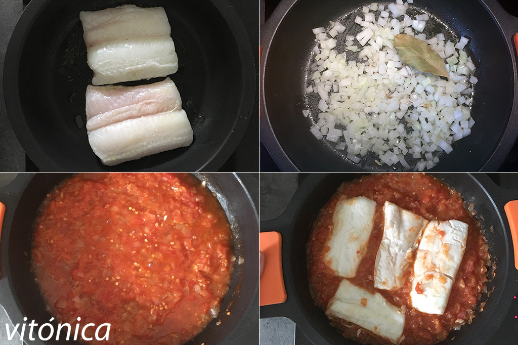 Pescado con tomate para tupper. Receta saludable fácil, sencilla y