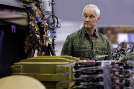 Andrey Belousov inspecting the unit