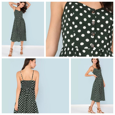 SheIn nos pone muy difícil resistirnos al vestido de lunares con este abotonado por 10 euros