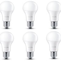 Pack de 6 bombillas LED Philips E27, de 6W y 2700 K, por 15,40 euros (2,56 euros/unidad)
