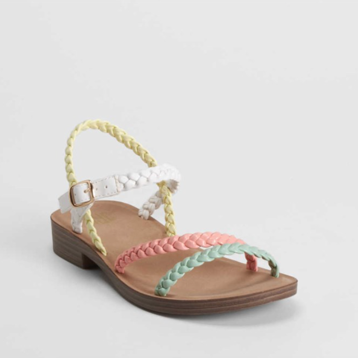 Sandalias planas con tiras