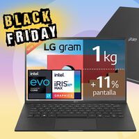 Chollazo: este ligero y potente portátil con 18 horas de autonomía lleva 600 euros de descuento en Amazon el Black Friday: LG Gram 14Z90P-G.AA89B por 999 euros