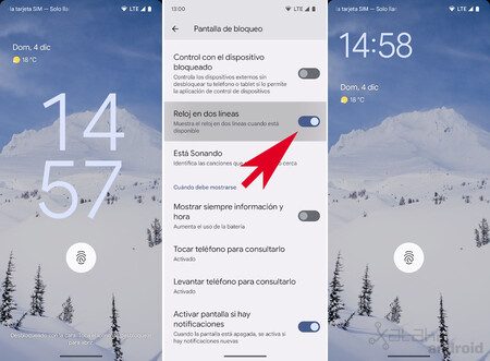Reloj En Dos Líneas