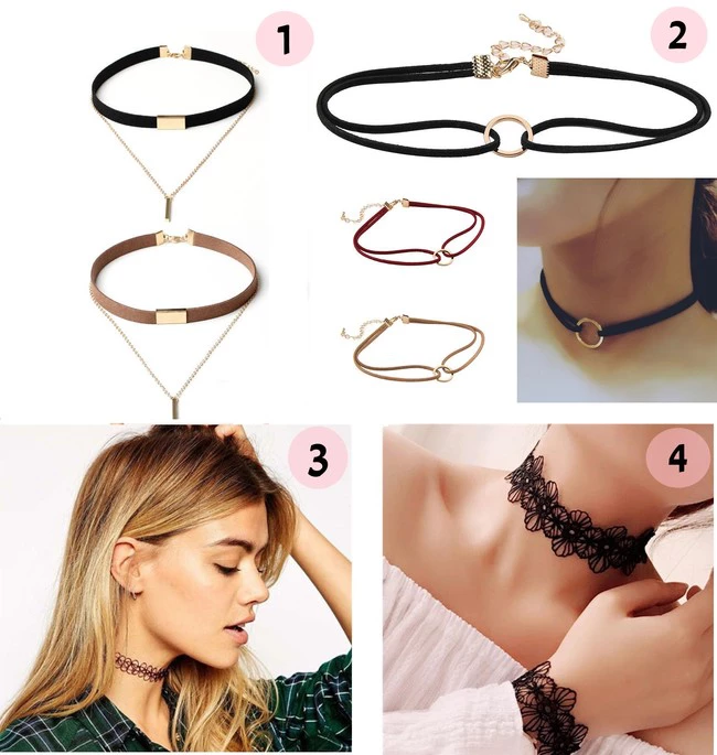 Gargantilla Chocker Negra Marron